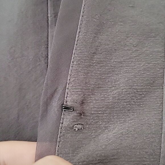 Eileen Fisher NWT Gray Dupioni Silk Jacket Small - Picture 14 of 14